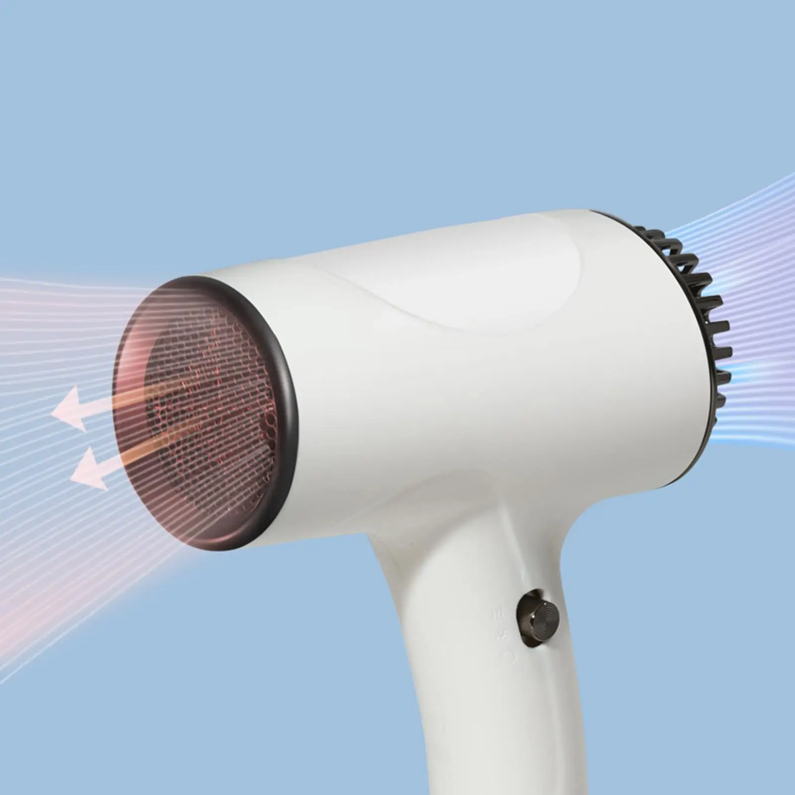 Cordless Portable Hair Dryer 500W, 2 Speed Hot & Cold Wind Blower, Low Noise Rechargeable for Travel, Home, Dorm & Women Men