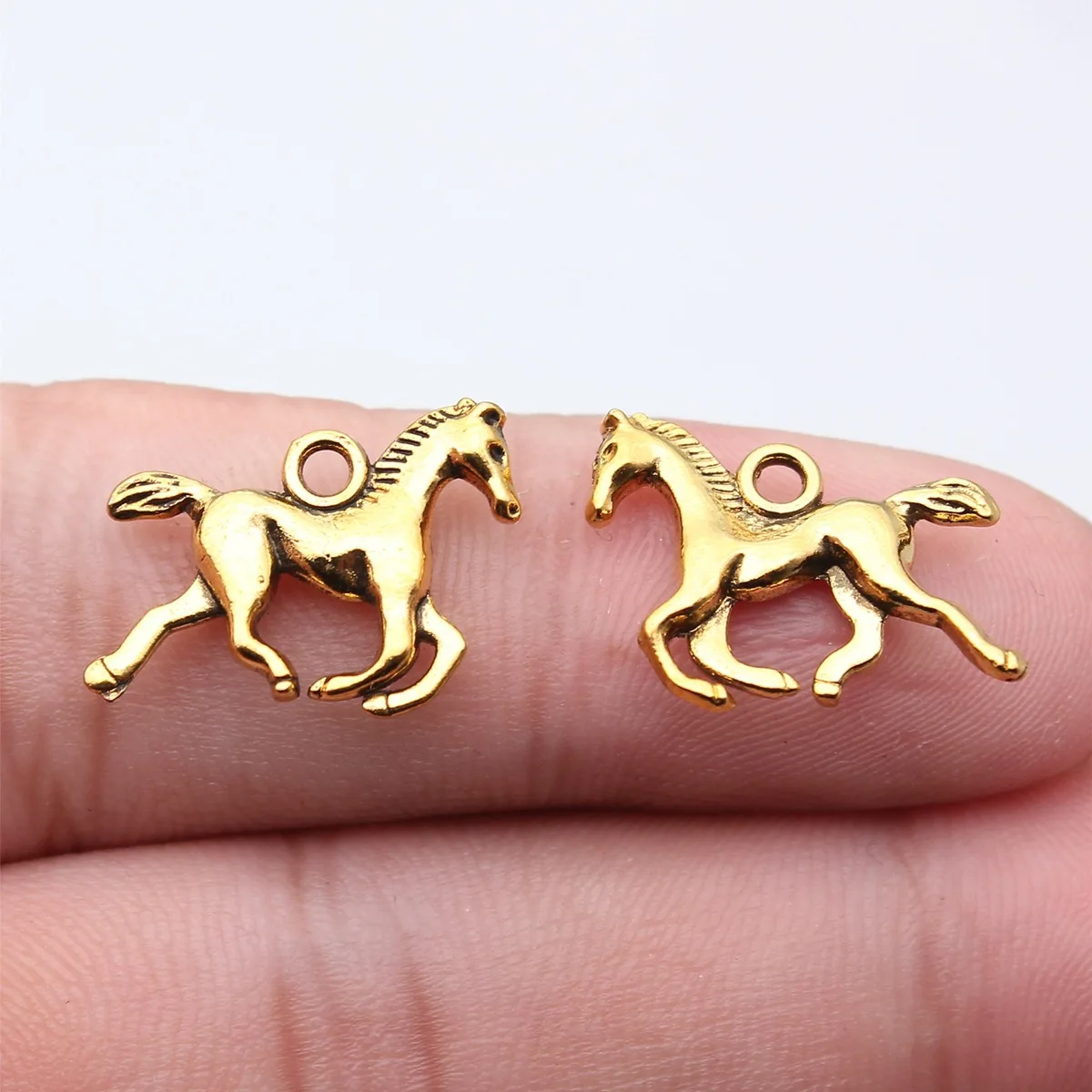 Horse Pony Rocking Animal Charm Pendant Multi Tone For DIY Bracelet Necklace Equestrian Jewelry