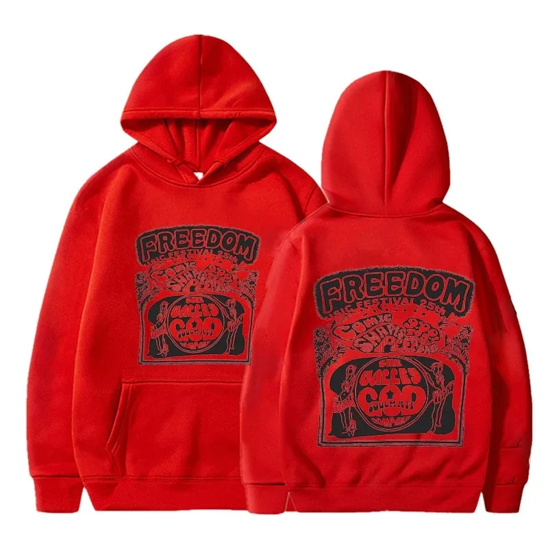 Sudadera con capucha clásica de Freedom, ropa personalizada, Harajuku