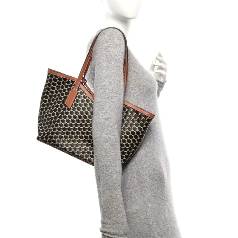 Luxury Brand Tote Bag Woman Classic Monogram Print Coated Canvas Handbag Large Capacity Shoulder Bag With Removable Zipped Pouch image 2