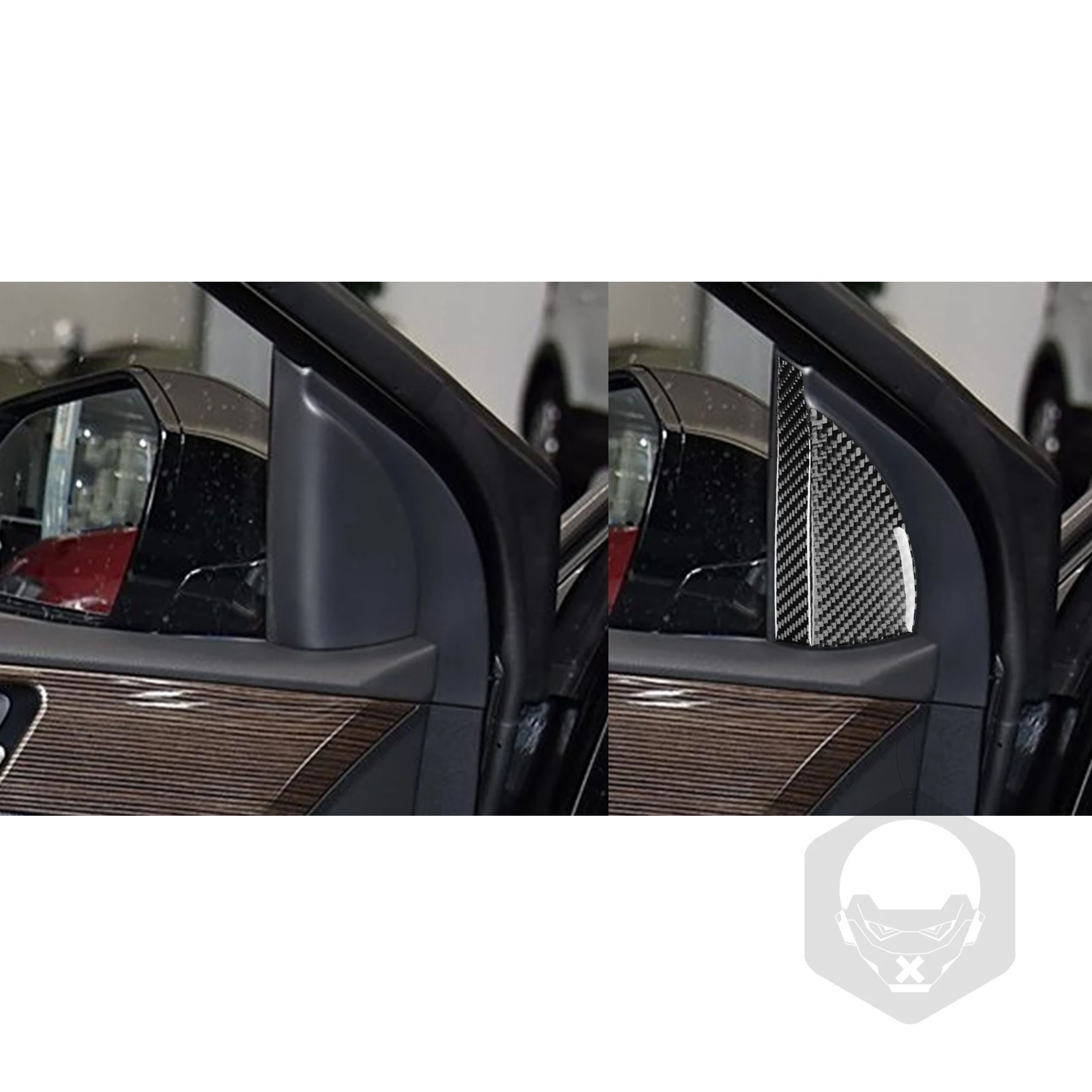 For Hyundai Sonata 9 2015 2016 2017 Inner A-pillar Trim Real Carbon Fiber Sticker Car Interior Accessories