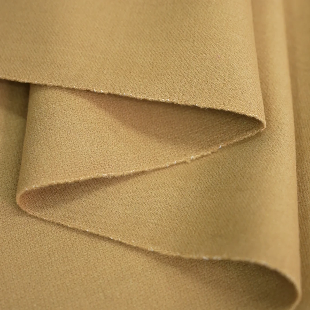 Brown Double-faced Thick Wool Crepe Fabric for DIY Sewing Autumn Winter Jacket Coat Overcoat 150CM Wide 800G/M R1555