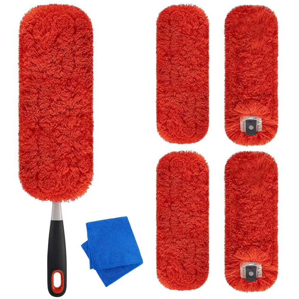 

4 Pack Microfiber Reusable Duster Refills, Compatible with OXO Good Grips Microfiber Handle & MR.SIGA Lint Free Microfiber Du