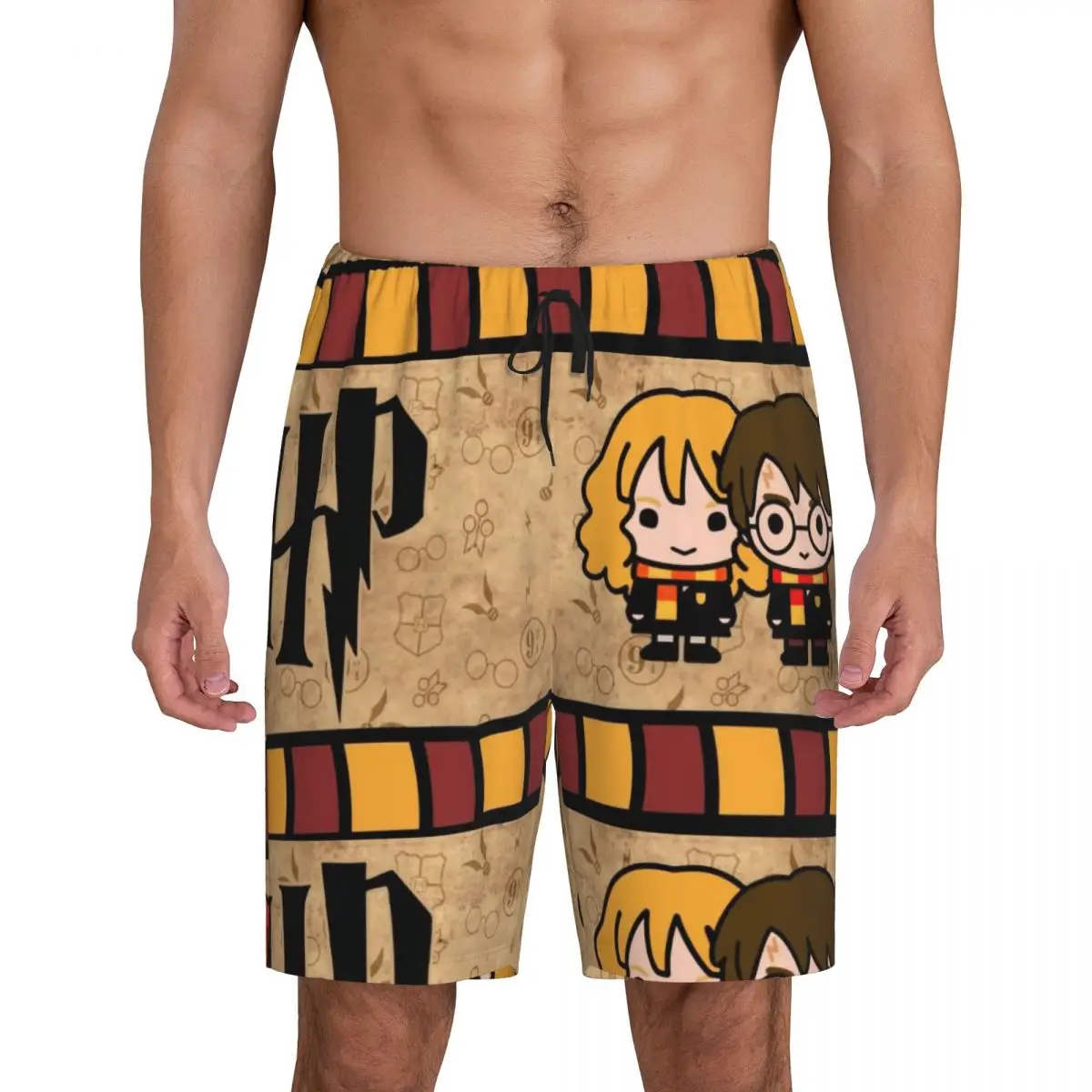 

Custom Harrys Magic Adventure Movies Potters Pajama Bottoms for Men Lounge Sleep Shorts Drawstring Sleepwear Pjs with Pockets