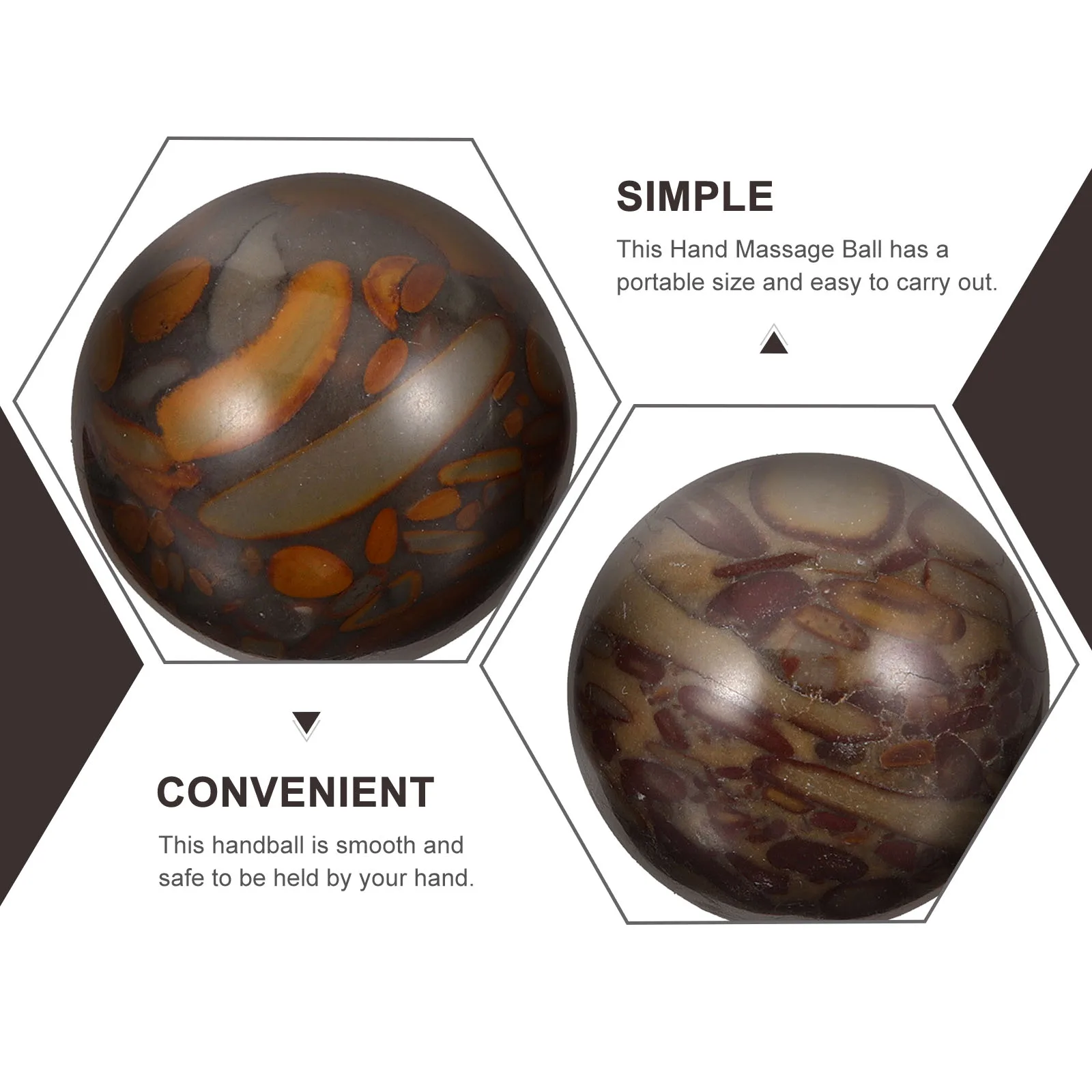 

2Pcs 25mm Jade Exercise Balls Portable Massage Ball for Hand Therapy Rolling Hand Exercise Balls Stones Fitness