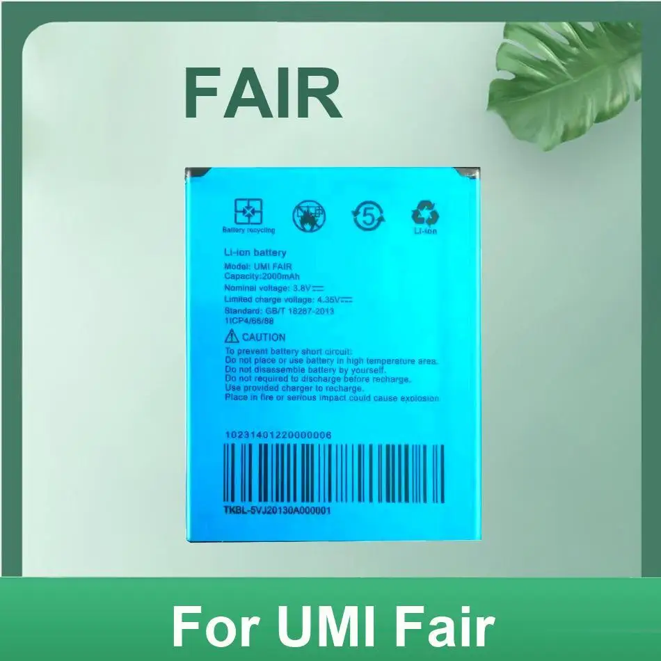 

Rechargeable High-Capacity Fair Mobile Phone Battery For Umidigi Umi 2000Mah
