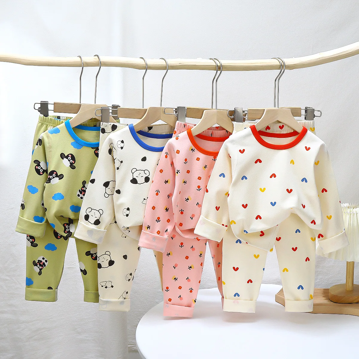 

Children's Pajama Autumn Clothing Cotton Sleepwear Baby Underwear Girls Boys Home Clothing Children's Set