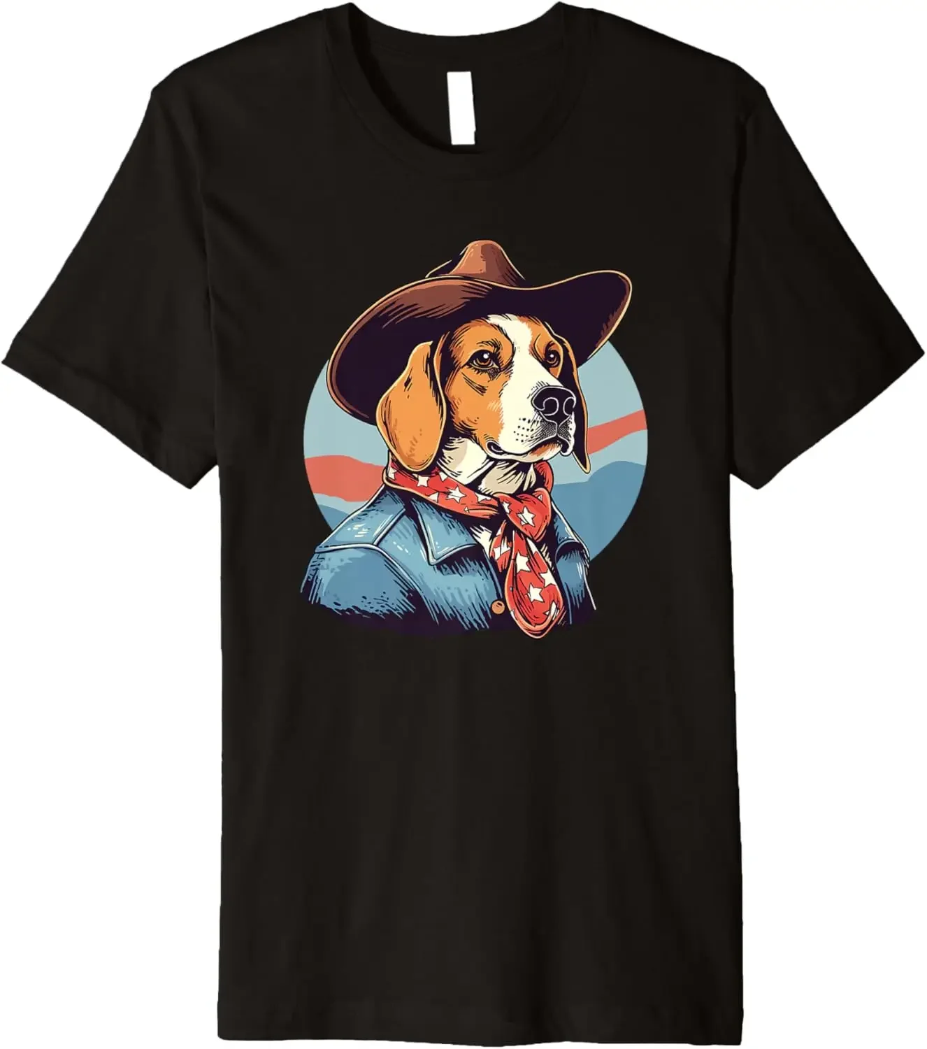 

Beagle Cowboy Funny Dog Wild West Premium T-Shirt