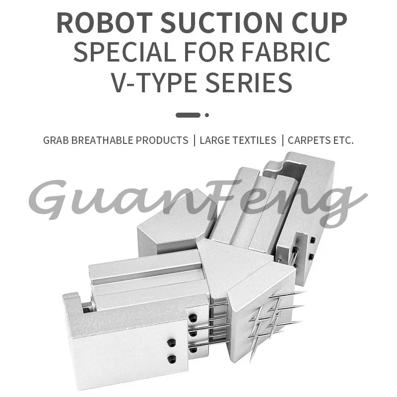 Pneumatic Needle Vacuum Suction Cup Gripper, Non‑Woven Felt Claw Hook for Breathable Material Grabbing