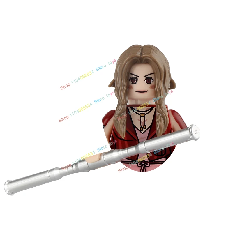 

MOC DT8903 DT038 FF Anime Assembly Scene Building Blocks Pink girl brown hair Action Figures Accessory Toys Gifts