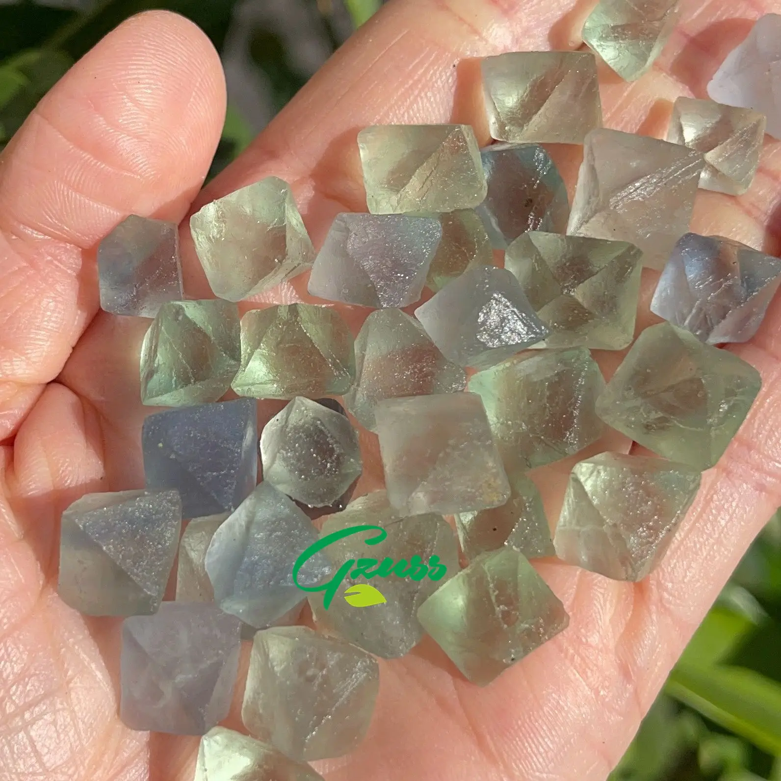 Green Fluorite Octogon Crystal Raw Rainbow Fluorite Crystal - Rough Rainbow Fluorite Octogon - Raw Fluorite Stone Octogon