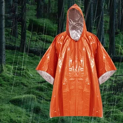 Emergency Rain Poncho with Mylar Blanket Liner - Survival Blankets for Car - Heavy Duty, Waterproof Camping Gear