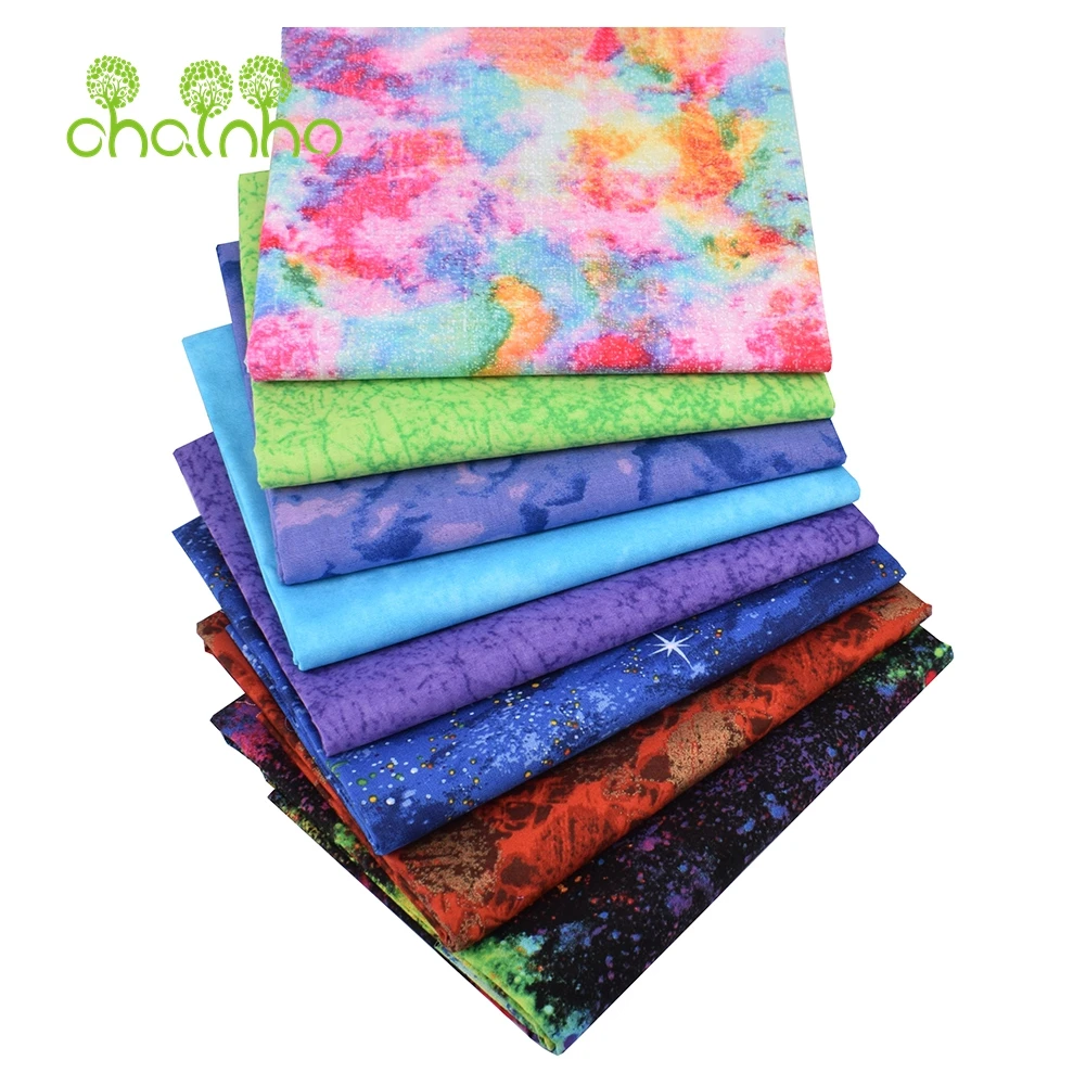 Chainho,Halo Dyed Colour Series Cotton Fabric,DIY Quilting & Sewing Material,Patchwork Cloth,CCT040,3 Kinds Size,8 Designs