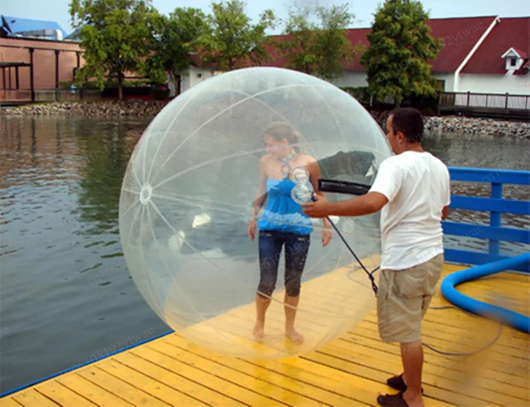 0.8mm Thick TPU Inflatable Water Walking Ball 2m Diameter Human Hamster Zorb Dance Sphere for Water Park