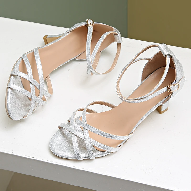 Design Women\'s Sandals 2024 High Quality Summer New Ladies Stylish Open Toe Fish Mouth Sandals Sandalias De Mujer