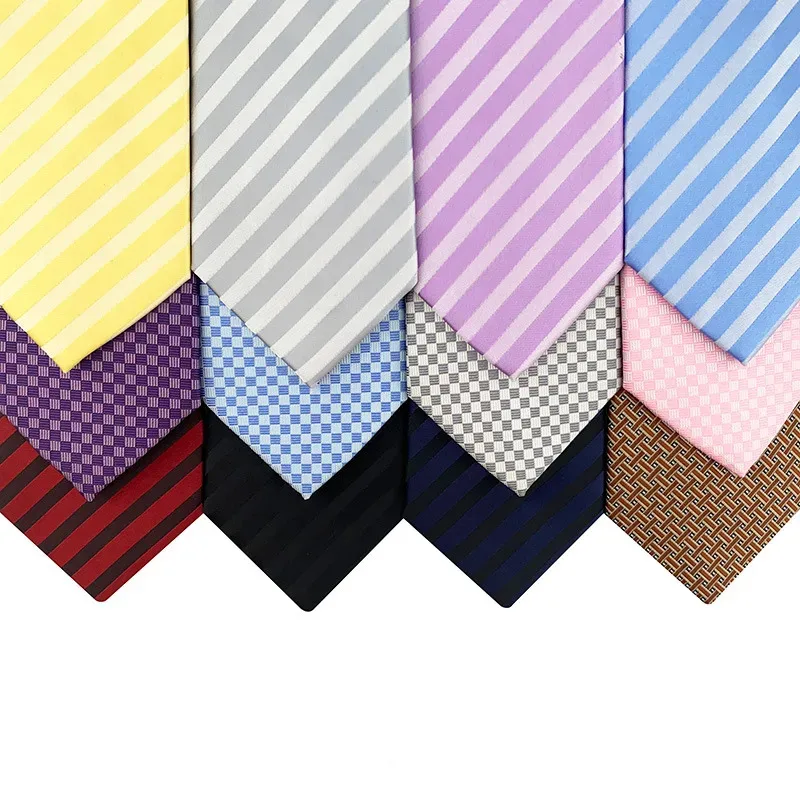 

Men's Business Necktie High-Density Striped Tie Small Flower Neckwear Clothing Accessories