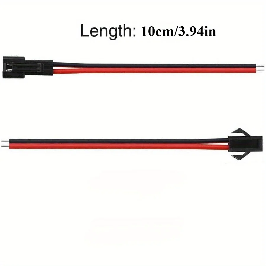 10 Paare Schnellverbinder JST SM 2 Pins, Stecker Männlich-Weiblich, Länge 10 cm, Terminal-Adapter 2-Wege, Einfache Montage für LED-StreifenJST SM Verbinder Kabelverbinder Terminaladapter Schnellverbinder 2 Pins Männlic – Detail 9
