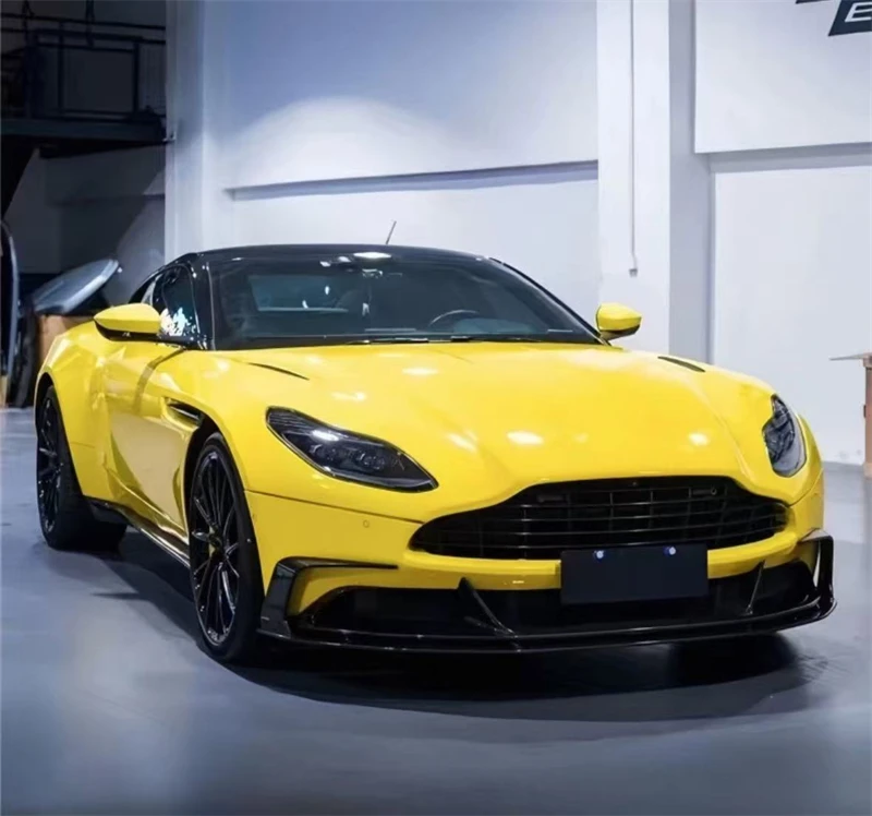 For Aston Martin DB11 Real Dry Carbon Fiber Front Lip Front Bumper Lower Lip Under Wind knife Spoiler Splitter Body Kit