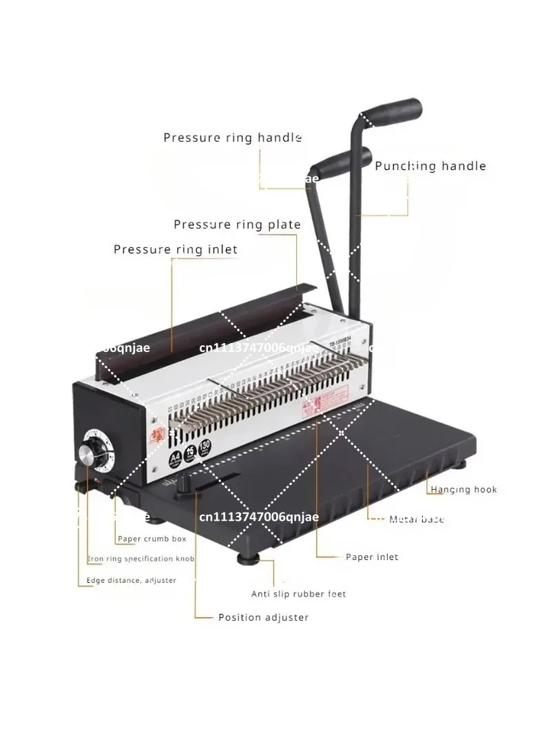 

Manual Spiral Binding Machine Metal 34 Hole Punch Square 8 Inch A5 Calendar Stamping Double Line Punch