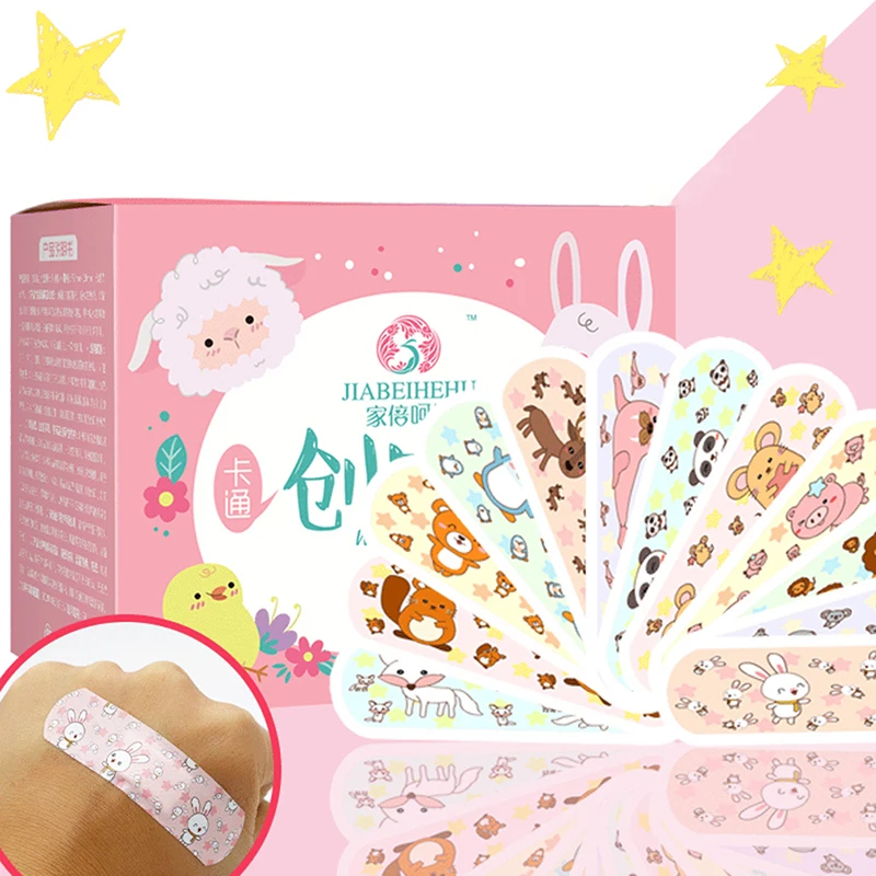 120pcs Waterproof Cute Cartoon Patterned Band Aid Adhesive Plaster Bandage Patch Banditas Hemostasis Wound Strips For Children