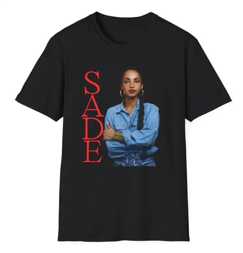 26 جديد حار موضة قميص أسود Sade قبلة الحياة ريترو ستايل الجرافيك الجدة الرجال والنساء ريترو تي شيرت الاطفال المشجعين