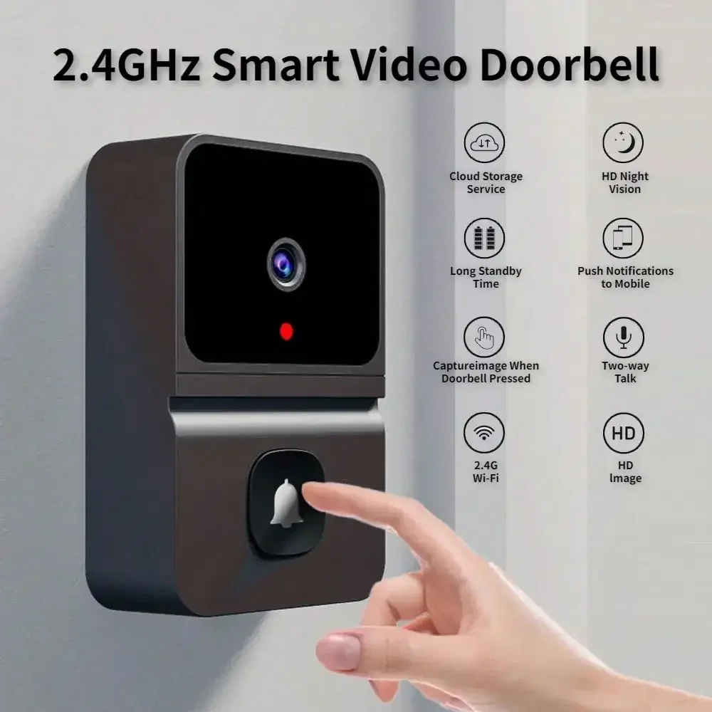 Z30 Wireless Doorbell Camera With Chime Smart Home Security Video Intercom Night Vision WiFi Smart Door Bell Audio