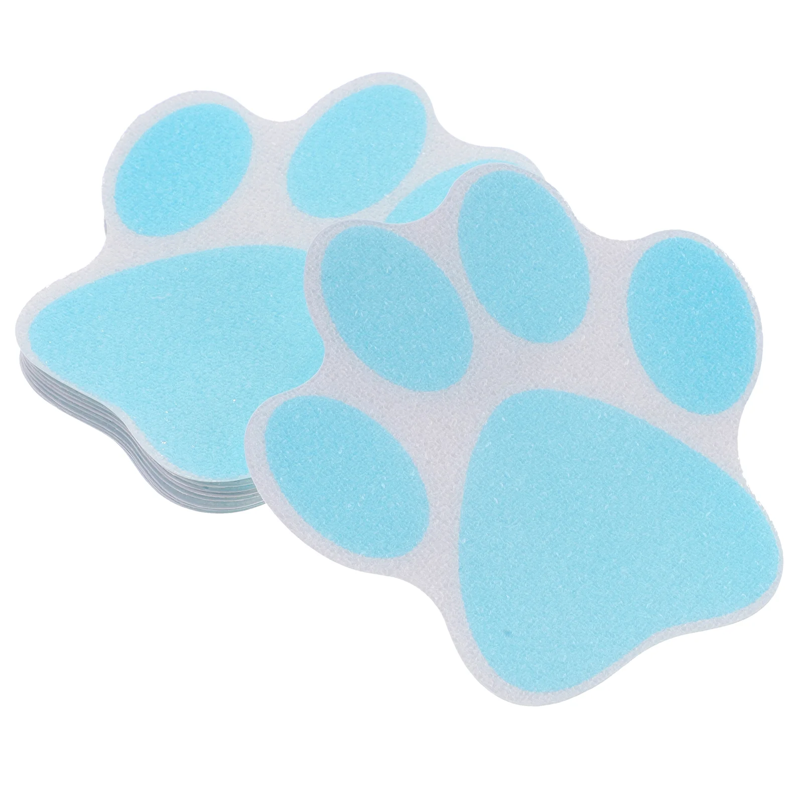 10 Pcs Bath Mat Footprint Anti-slip Stickers Shower Non-slip for Adults Floor Grips Aldult Bathtub Blue