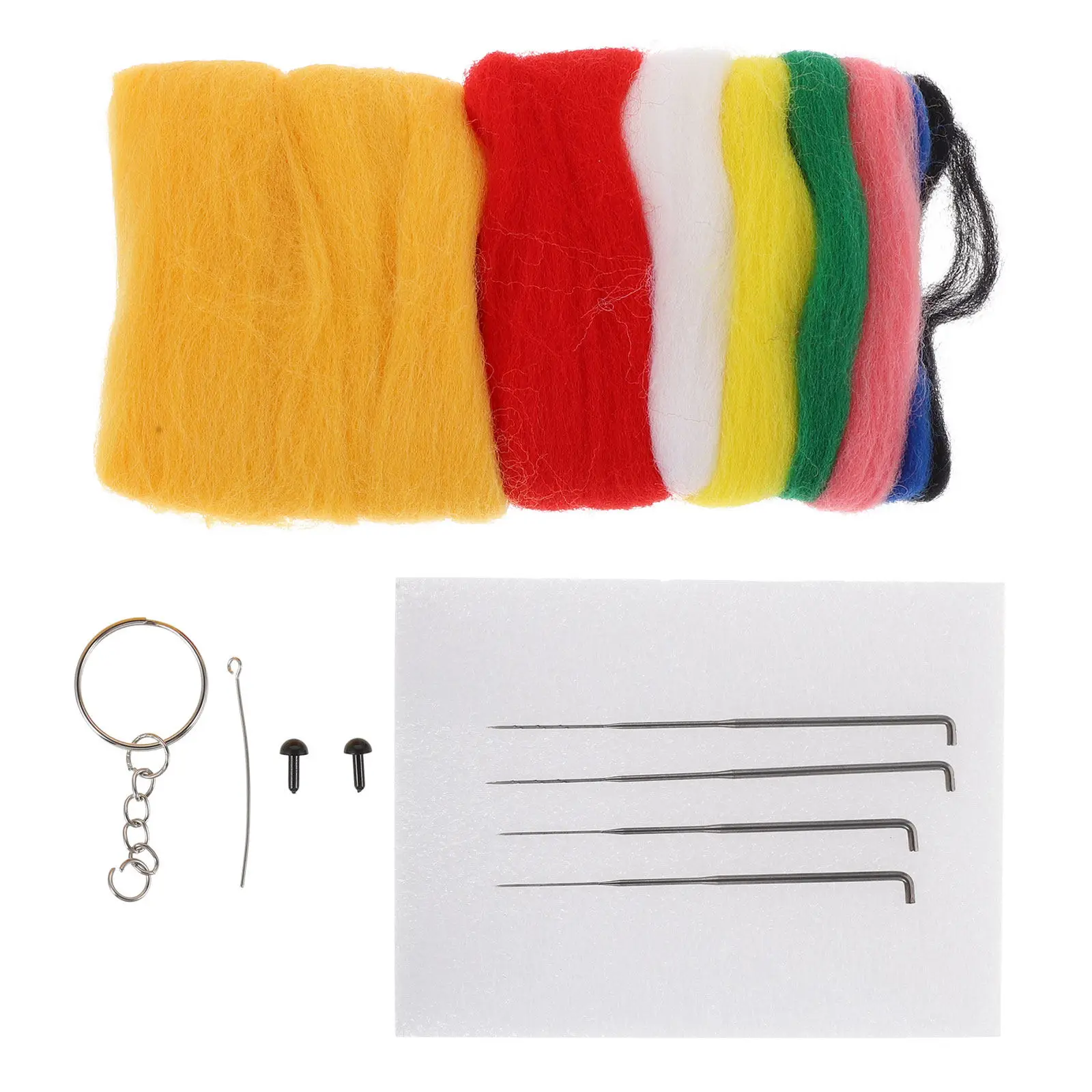 

1Set Tiger Felting Kit DIY Wool Felt Material Set for Needle Felting Crafts Handmade Hanging Ornament Embellishment Starter Pack