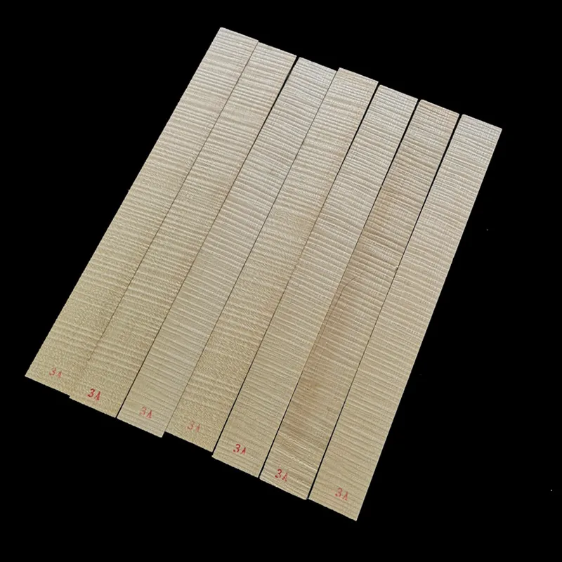 HUATOOL 3Pcs/Set 3A/2A/A/B Grade Maple Violin Side Panel Timber, Cut Lumber for Violin Wood Fittings Craft Making