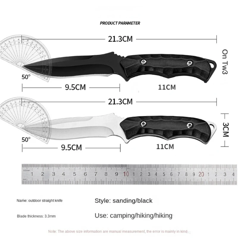 2024 new outdoor tactical jungle straight knife, portable aluminum alloy handle sharp knife, multi-functional tool knife