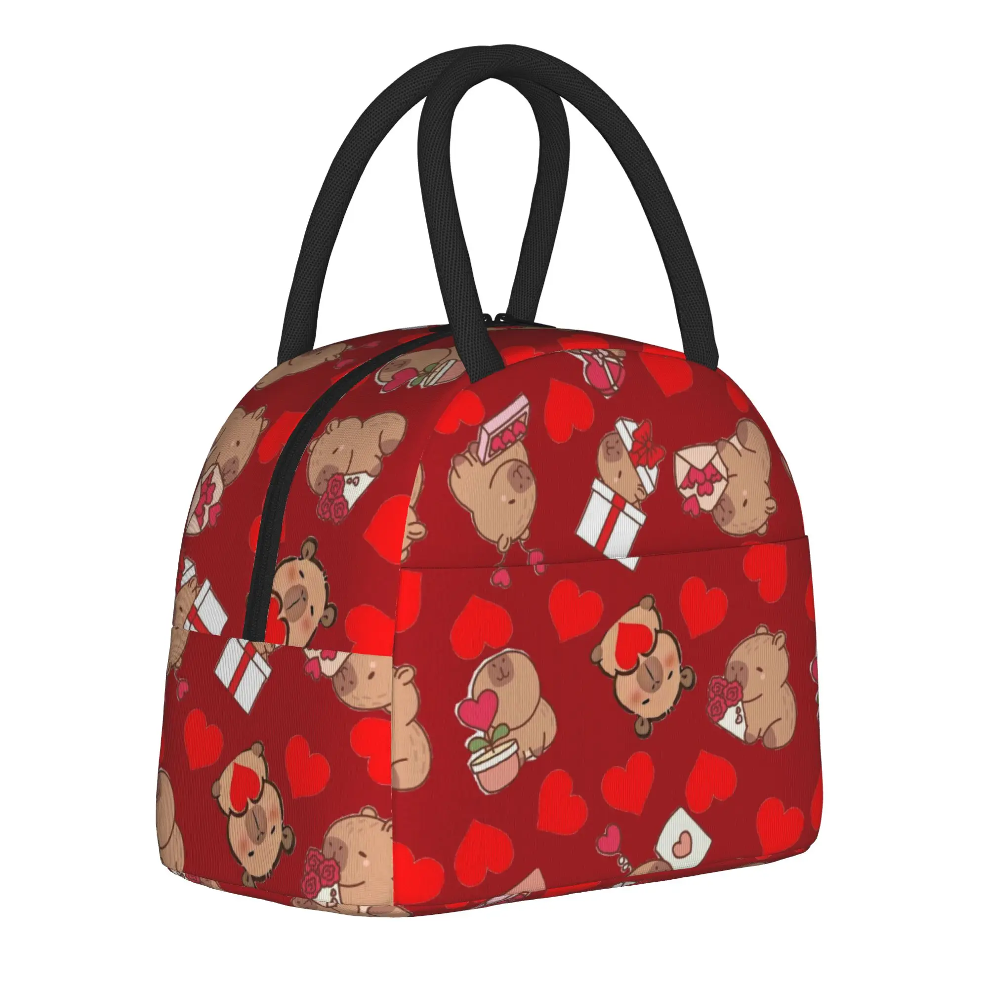 Insulated Lunch Tote Bag Capybara Accessories  Storage Food Box Fashion Thermal Cooler Bento Box For School