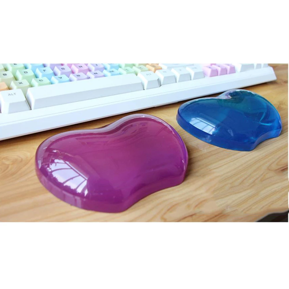 

Ergonomic Wrist Mouse Pad Large Transparent Silicone Mat Comfortable Wrist Rest Non-Slip Design For Women Unique Shape Smooth