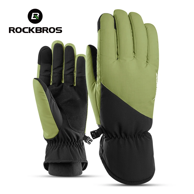 

ROCKBROS Winter Ski Gloves Men Women Keep Warm Cycling Gloves Bicycle Motorcycle Windproof Touch Screen Hiking Skiing Gloves