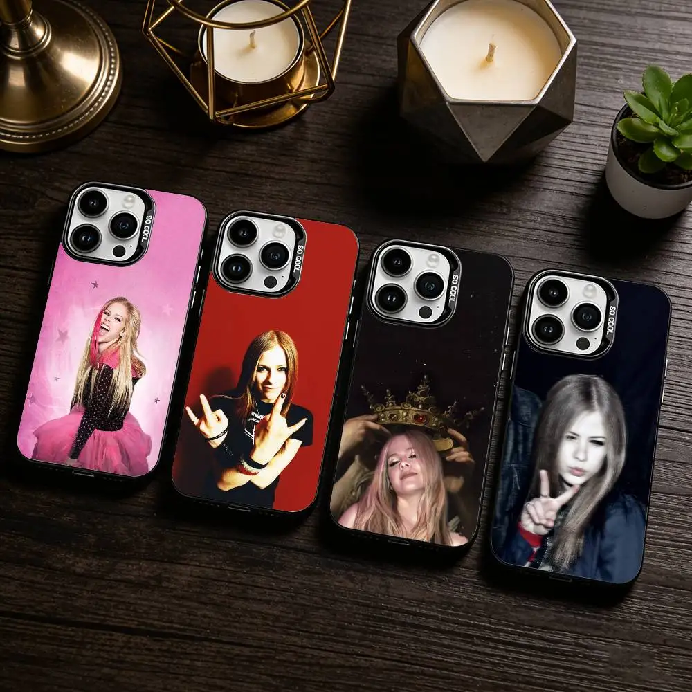 

Чехол для телефона Avril L-Lavigne для iPhone 17,16,15,14,13,12,11 Plus, Pro Max, XS, цветной серебристый чехол для телефона