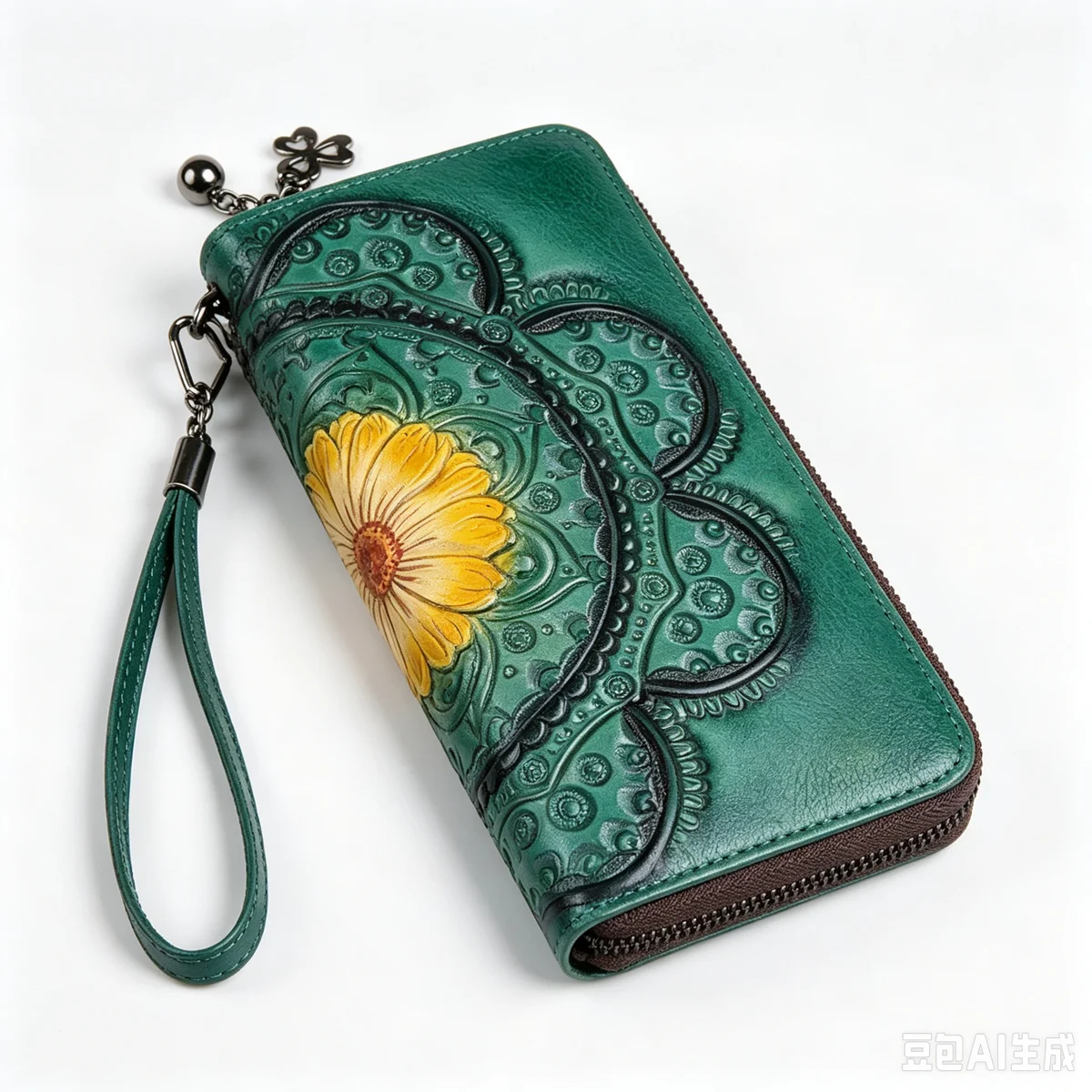 portefeuille-en-cuir-veritable-pour-femmes-avec-protection-rfid-compartiment-pour-cartes-porte-carnet-de-cheques-et-porte-carte-d’identite-grande-capacite-style-vintage-motif-floral-rouge