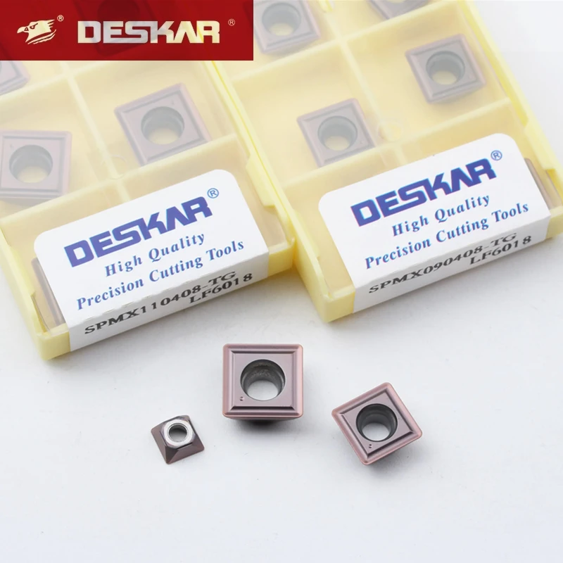 

Deskar100% Original Spmx 060204 Spmx 090408 Spmx 110408 -Tg Lf6018 Cnc Lathe Chamfering Carbide Inserts Cutter for Stainless Steel