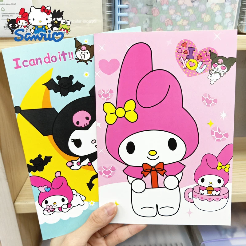 20pcs Sanrio Hello Kitty Notebooks Kuromi Cinnamoroll Melody Notepad Daily Weekly Planners School Supplies Stationery Wholesale