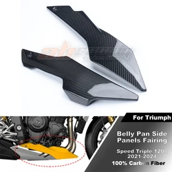 Belly Pan Side Panels Fairing For Triumph Speed Triple 1200 2021-2024 Full Carbon Fiber 100%