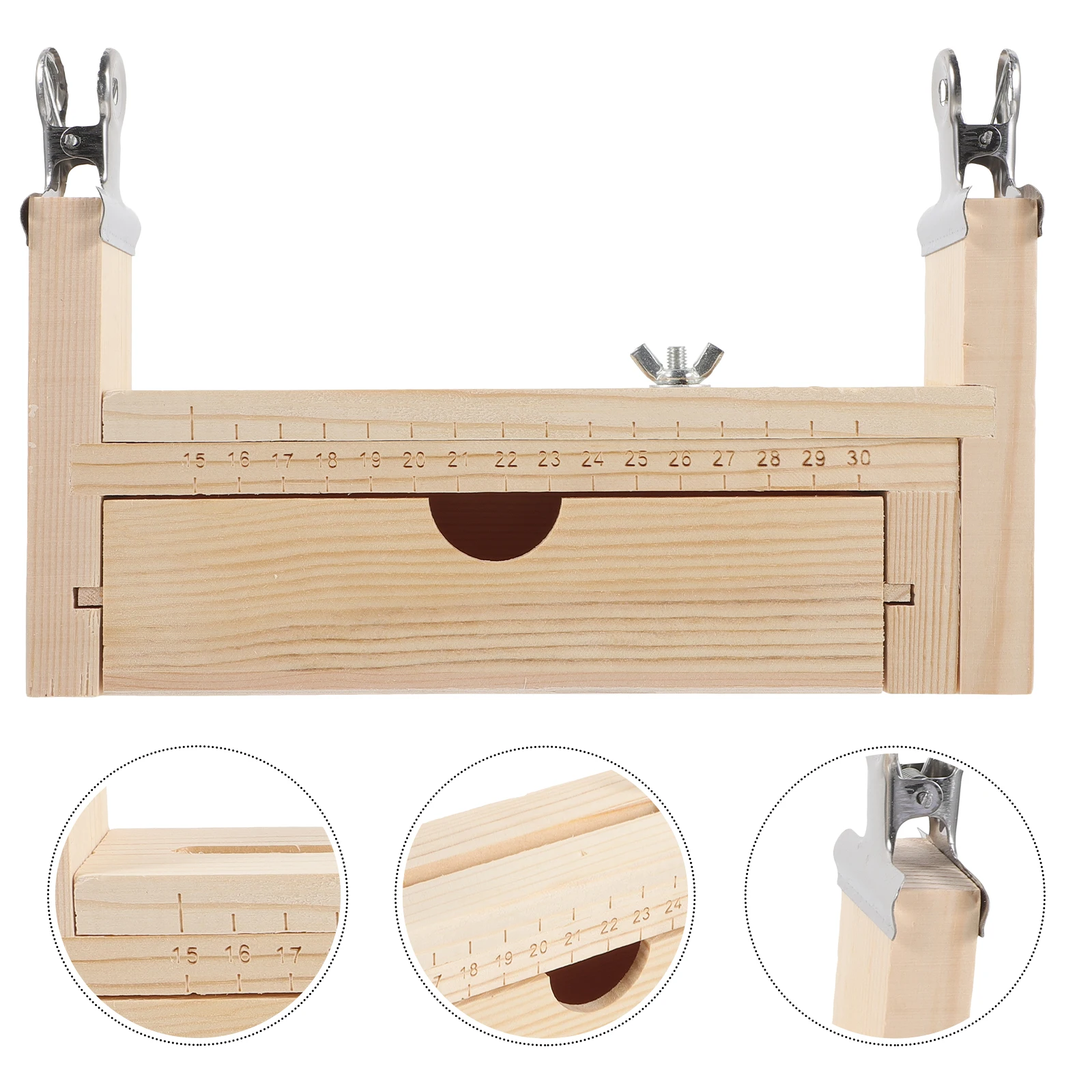 

DIY Wood Craft Bracelet Rack Lanyards Tool Kit Stainless Steel Weaving Maker Red Rope Hand Chain Family Decor Windchimes