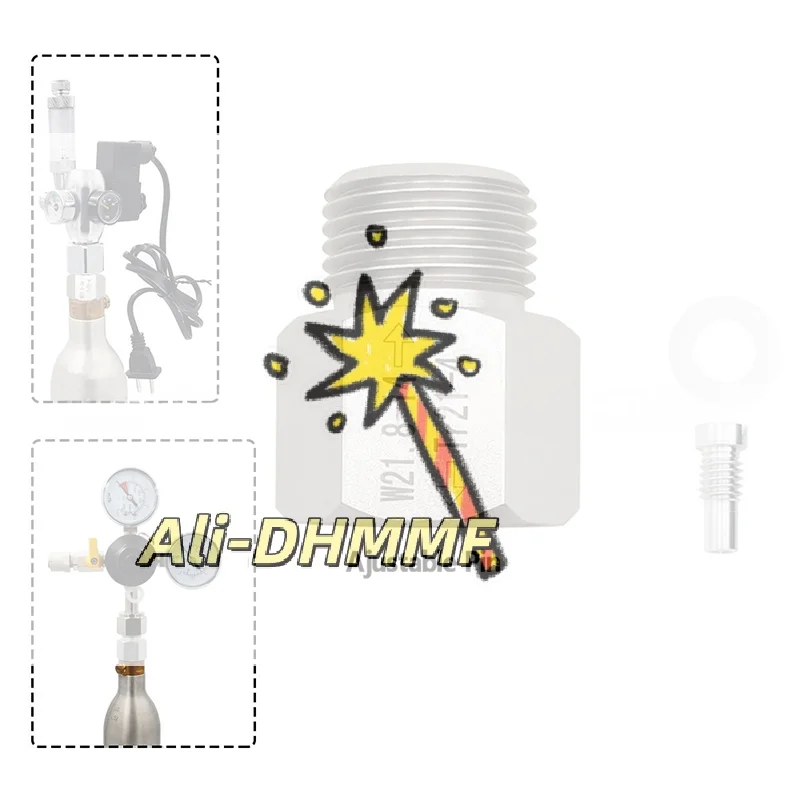 

TR21-4 to W21.8-14 CO2 Adapter - Converter for Soda Water, Aquarium, Homebrew Beer Corny Keg Systems