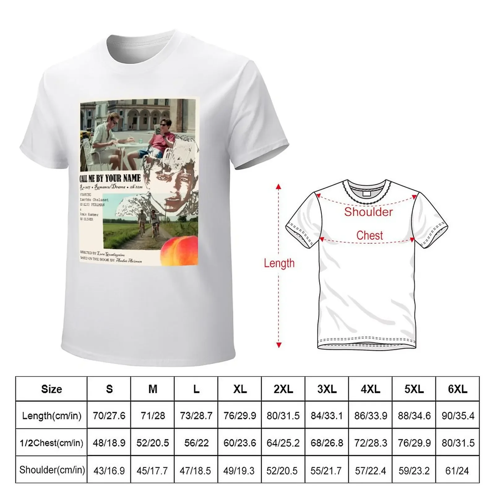 Call Me by Your Name Movie Poster T-Shirt for a boy anime t shirts men