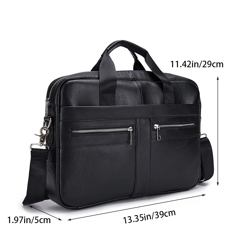 Leather bag for men Large capacity Shoulder Bag For Men Handle Bag  With Multiple Outer Bags Commuting