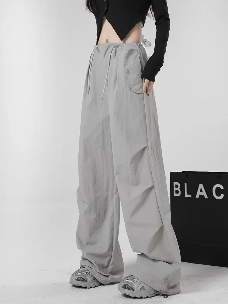 

Американские рабочие брюки Deep ey для женщин, летние, тонкие, с высокой талией, облегающие, маленького размера, быстросохнущие, спортивные, повседневные, длинные брюки