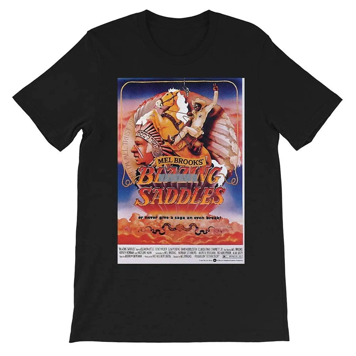 Filmplakat lodernde Sättel Komödie-Western-Film Gouverneur William j. Lep bart jim lili von für männer frauen unisex t-shirt