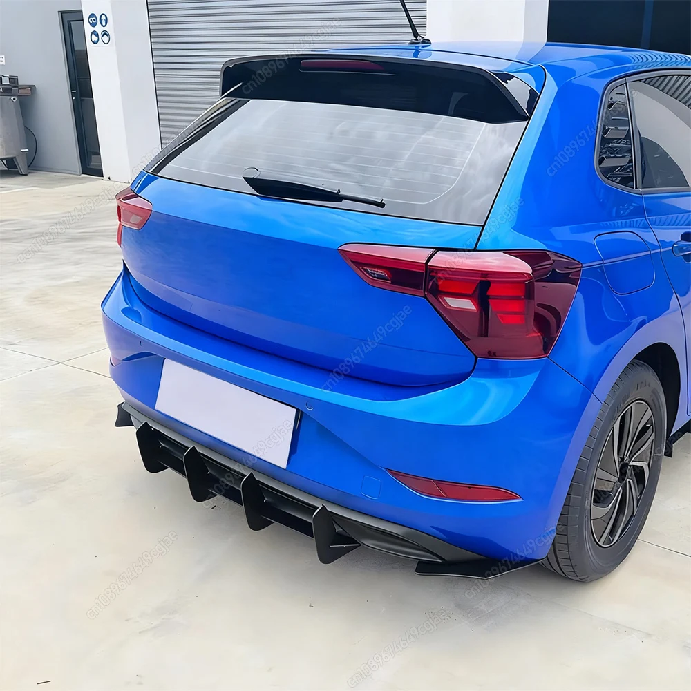 

For VW Polo MK6.5 Base Standard Version 2022-2024 Car Rear Bumper Lip Diffuser Spoiler Splitter Gloss Black Bodykits Tuning