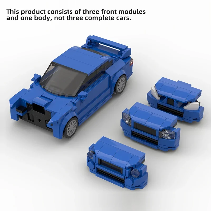 innovative 3in1 WRX STI speed champions race car bricks muscle sport car blocks custom motor building moc unique display klocki