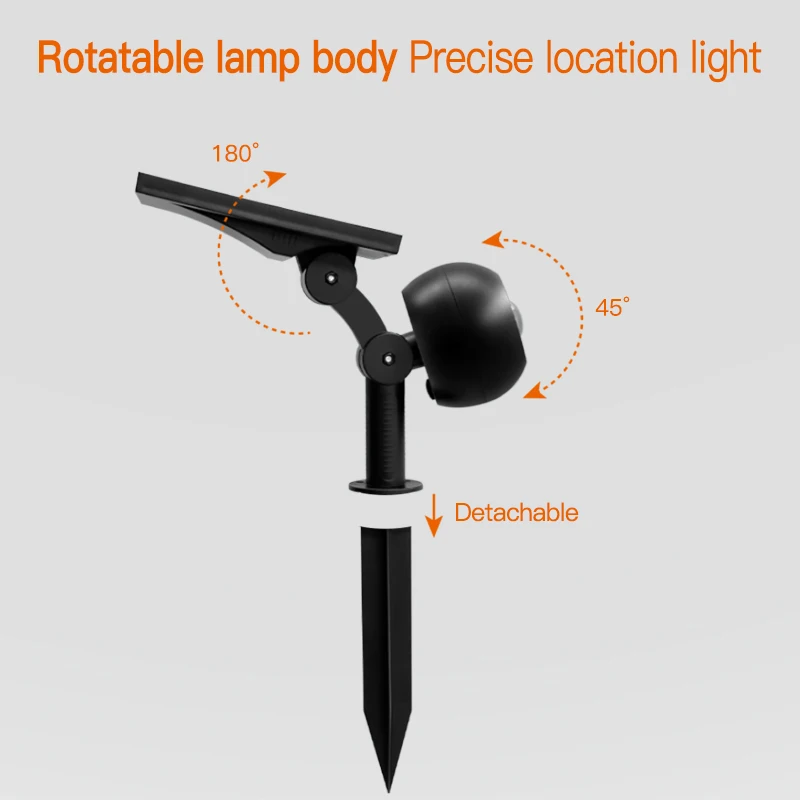 1pc ao ar livre à prova dwaterproof água rgb solar pôr do sol luz, fácil de criar atmosfera de cena, carregamento solar, corpo da lâmpada rotativa