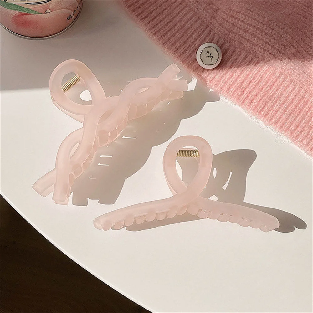 New Large Jelly Color Hair Clip Acrylic Hair Claw  Shark Clamp For Women Girls Fashion Summer Updo Headwear Hair Accessories