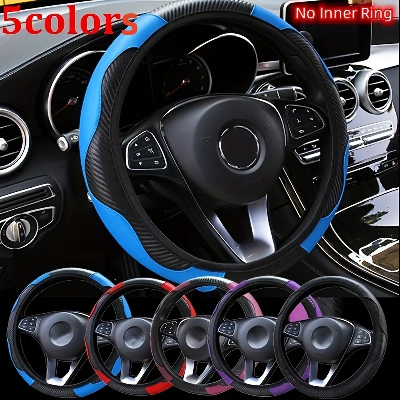 Funda universal para volante de coche, cubierta protectora antideslizante de 15 pulgadas, accesorios de decoración para coche
