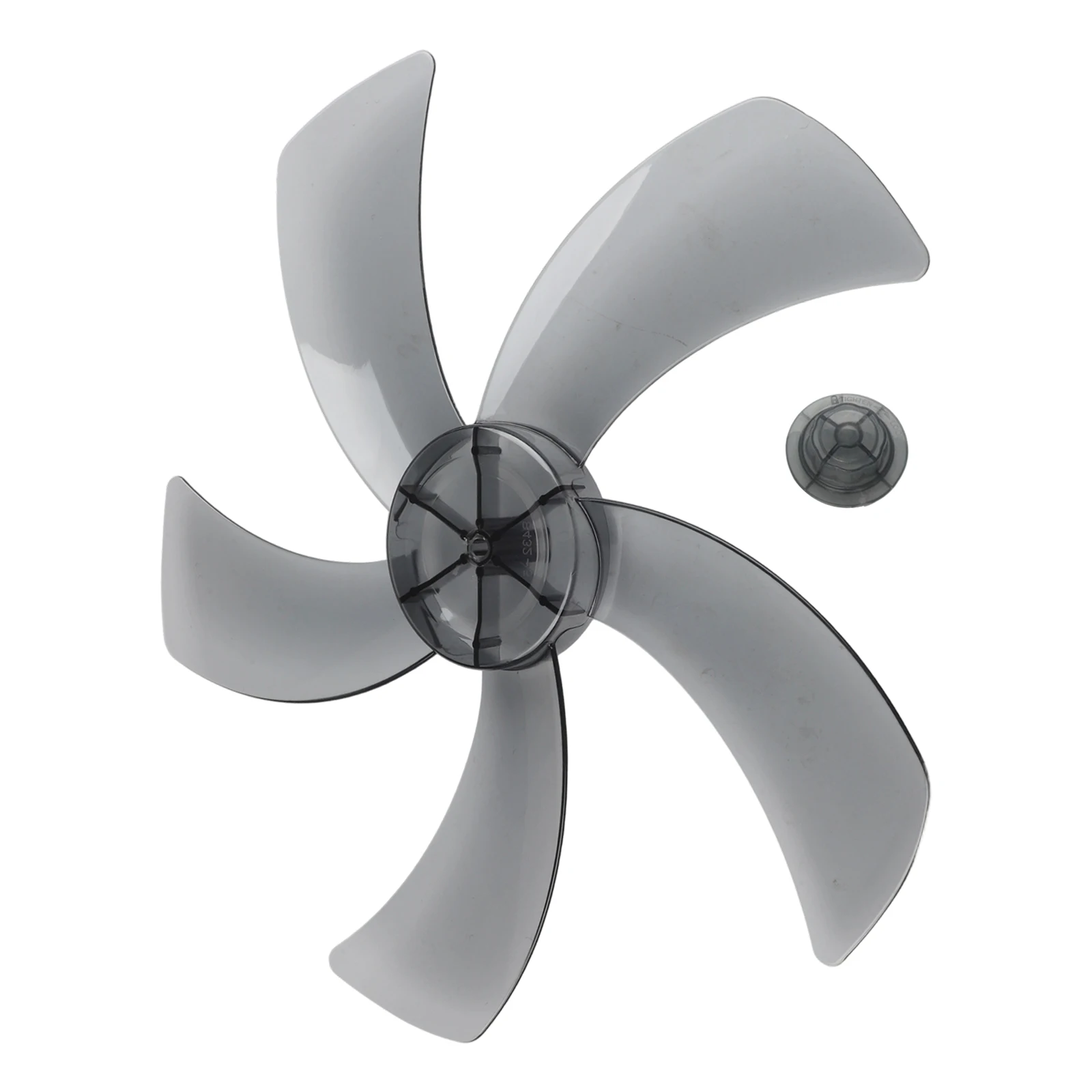 Replacement 18 Inch Plastic Fan Blade with Nut Cover for Pedestal and Desk Fans Featuring Five Leaves for Improved Airflow
